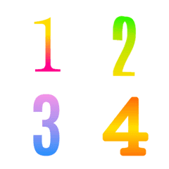 [LINE絵文字] Number two tone light emojiの画像