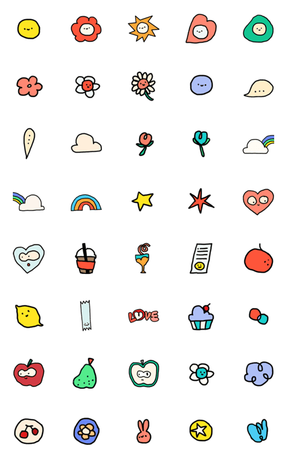 [LINE絵文字]bllluebellly emoji ver1の画像一覧