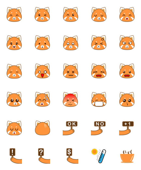 [LINE絵文字]Red Panda Storyの画像一覧
