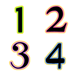 [LINE絵文字] Number classic black two tone emojiの画像