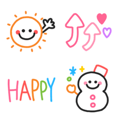 [LINE絵文字] からふる♡ゆる線画えもじ2【再販】の画像