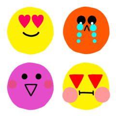 [LINE絵文字] カラフルな丸い子♡11の画像