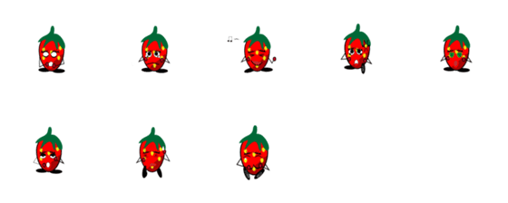 [LINE絵文字]Funny strawberies' expressionの画像一覧
