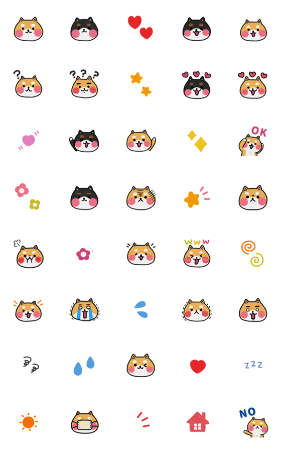 [LINE絵文字]柴犬ぽるて。絵文字②の画像一覧