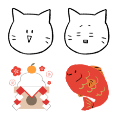 [LINE絵文字] ねこたの絵文字 正月＆常用版の画像