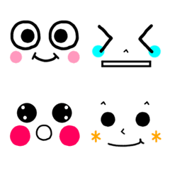 [LINE絵文字] 毎日使える★顔絵文字24の画像