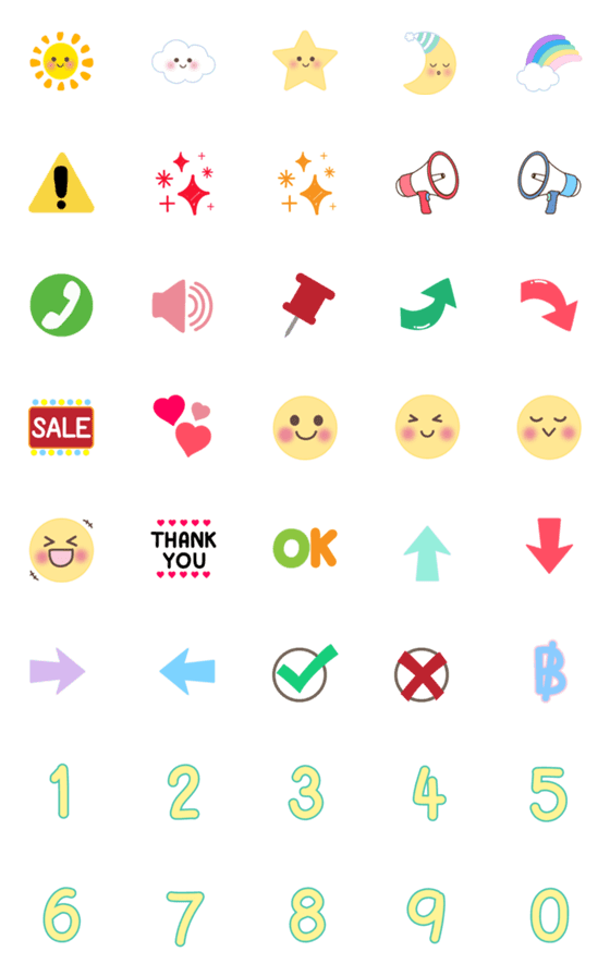 [LINE絵文字]Useful Number and Icon Animated Emojiの画像一覧