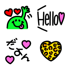 [LINE絵文字] 懐かしい✨カラフルデコデコ絵文字②の画像