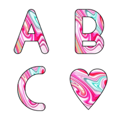 [LINE絵文字] pink marble emojiの画像