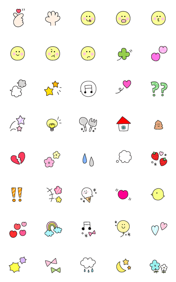 [LINE絵文字]かわいい絵文字♡。・の画像一覧