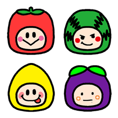 [LINE絵文字] くだものさん達の画像