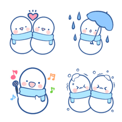 [LINE絵文字] 笑顔がかわいい雪だるまのニコ雪の画像