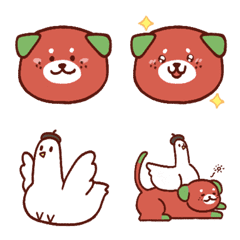 Watermelon Dog＆Hat Duckの絵文字メイン画像