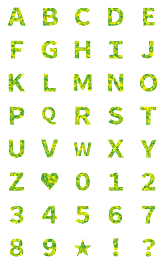 [LINE絵文字]アルファベット★数字★A-Z.0-9★#032の画像一覧