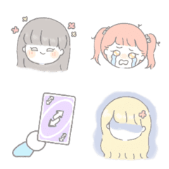 [LINE絵文字] sweetie chibi girl＆friendsの画像