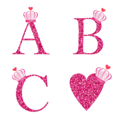 [LINE絵文字] tiara and princess pink emojiの画像