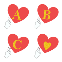 [LINE絵文字] finger heart emoji originalの画像