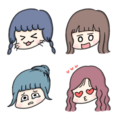 [LINE絵文字] 女の子 絵文字の画像