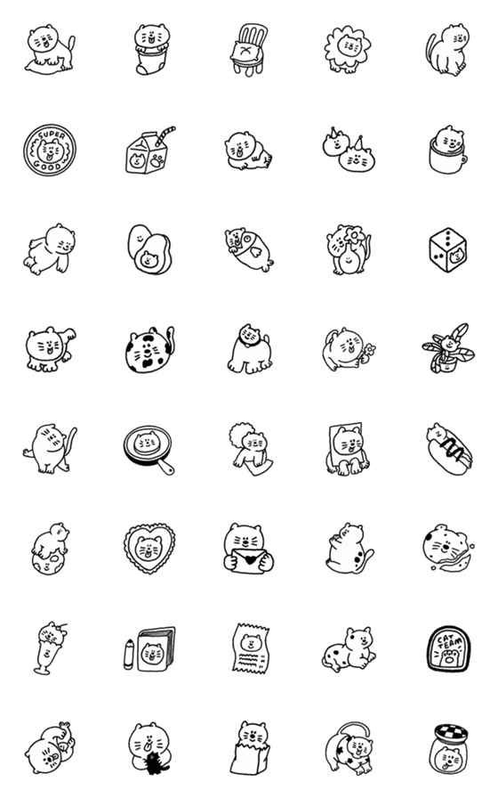 [LINE絵文字]ssktmmee cat ver.3の画像一覧