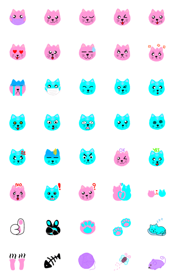 [LINE絵文字]cute:catの画像一覧