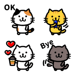 [LINE絵文字] 毎日使える♥ねこの画像