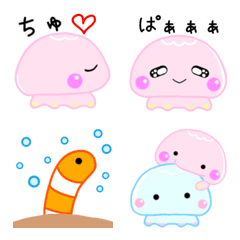 [LINE絵文字] 可愛い♡ピンクくらげの画像