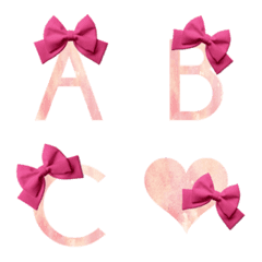[LINE絵文字] pink ribbon and watercolor emojiの画像