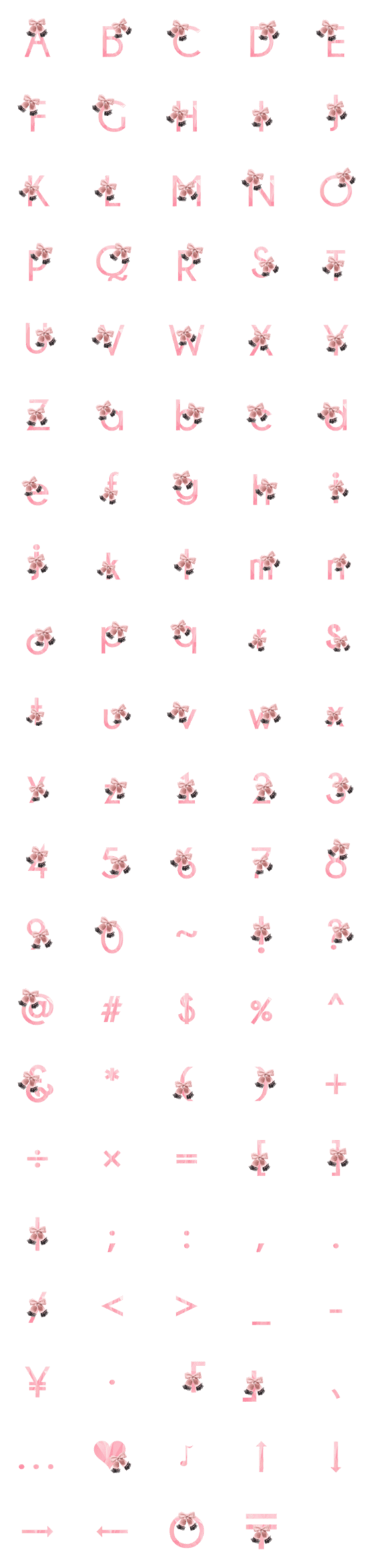 [LINE絵文字]pink ribbon and black rase emojiの画像一覧