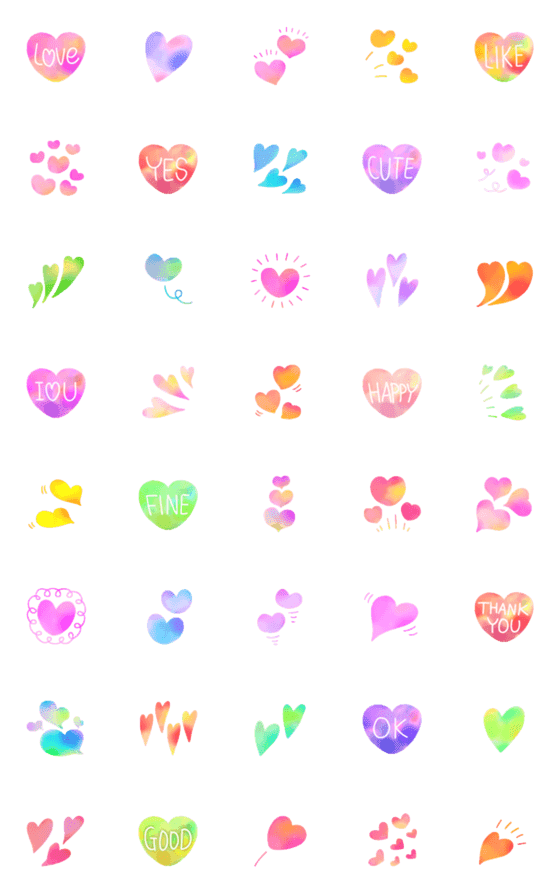 [LINE絵文字]♥️マーブルハート♥️の画像一覧