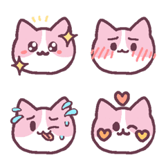 [LINE絵文字] cute  pink catの画像
