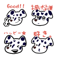 [LINE絵文字] Dalmatiwanko-emojiの画像