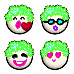 [LINE絵文字] emoji:plant pot kawaii colorfulの画像