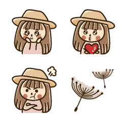 [LINE絵文字] Cute sweet girl Emoji :)の画像