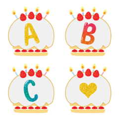 [LINE絵文字] colorful cake emojiの画像