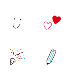 [LINE絵文字] 左下♩シンプルかわいいミニ絵文字の画像