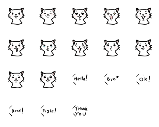 [LINE絵文字]ねこぴの日常絵文字の画像一覧