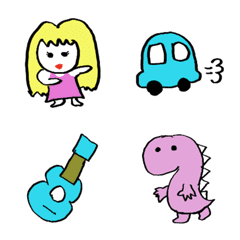 可愛いダンサーとカラフルなものたちの絵文字メイン画像