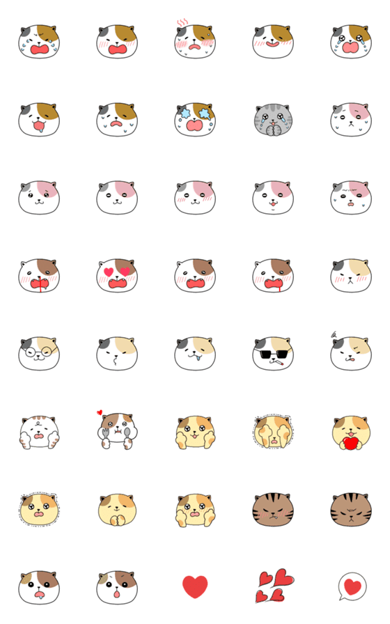 [LINE絵文字]猫島組のにぎやか絵文字の画像一覧