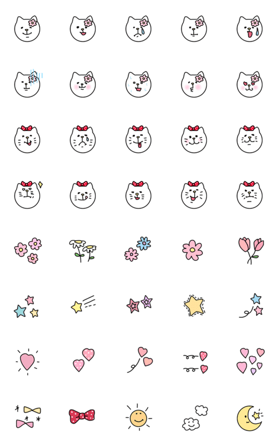 [LINE絵文字]♡♡かわいいねこちゃん♡♡の画像一覧