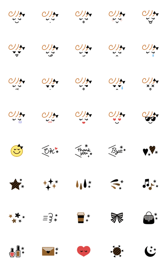 [LINE絵文字]Chic♥リボンガールの画像一覧