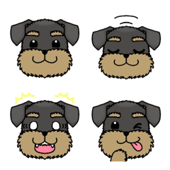 [LINE絵文字] ミックス犬 シュナプーの絵文字の画像