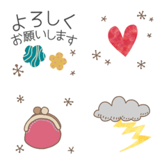 動く☆がんばるママ北欧風絵文字3の絵文字メイン画像