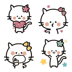 [LINE絵文字] 可愛く動く♡ちびねこのCute絵文字♡の画像