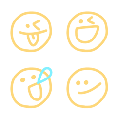 黄色い顔文字2の絵文字メイン画像