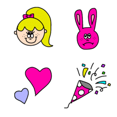 [LINE絵文字] 使える♡POP絵文字の画像