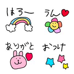 [LINE絵文字] ♡意外と使える幼稚園児の絵♡の画像