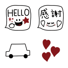 [LINE絵文字] 大人可愛い吹き出しと記号♡の画像