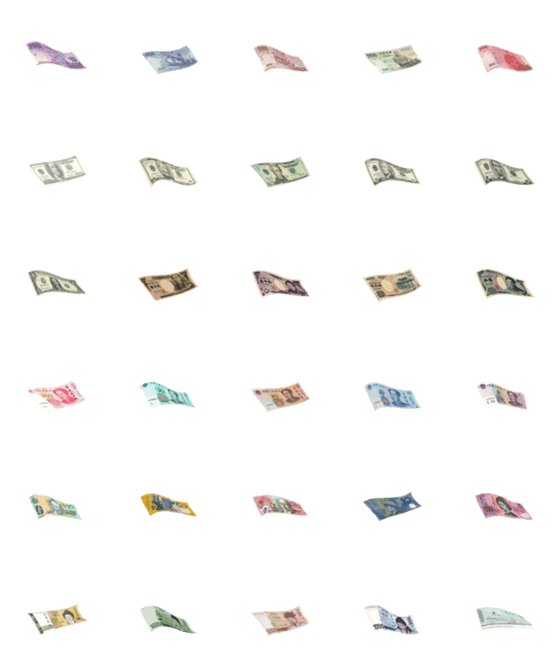 [LINE絵文字]お金が飛ぶの画像一覧