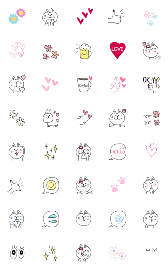 [LINE絵文字]♡かわいー♡マスト絵文字♡の画像一覧