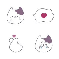 [LINE絵文字] ゆるもちねこのえもじの画像